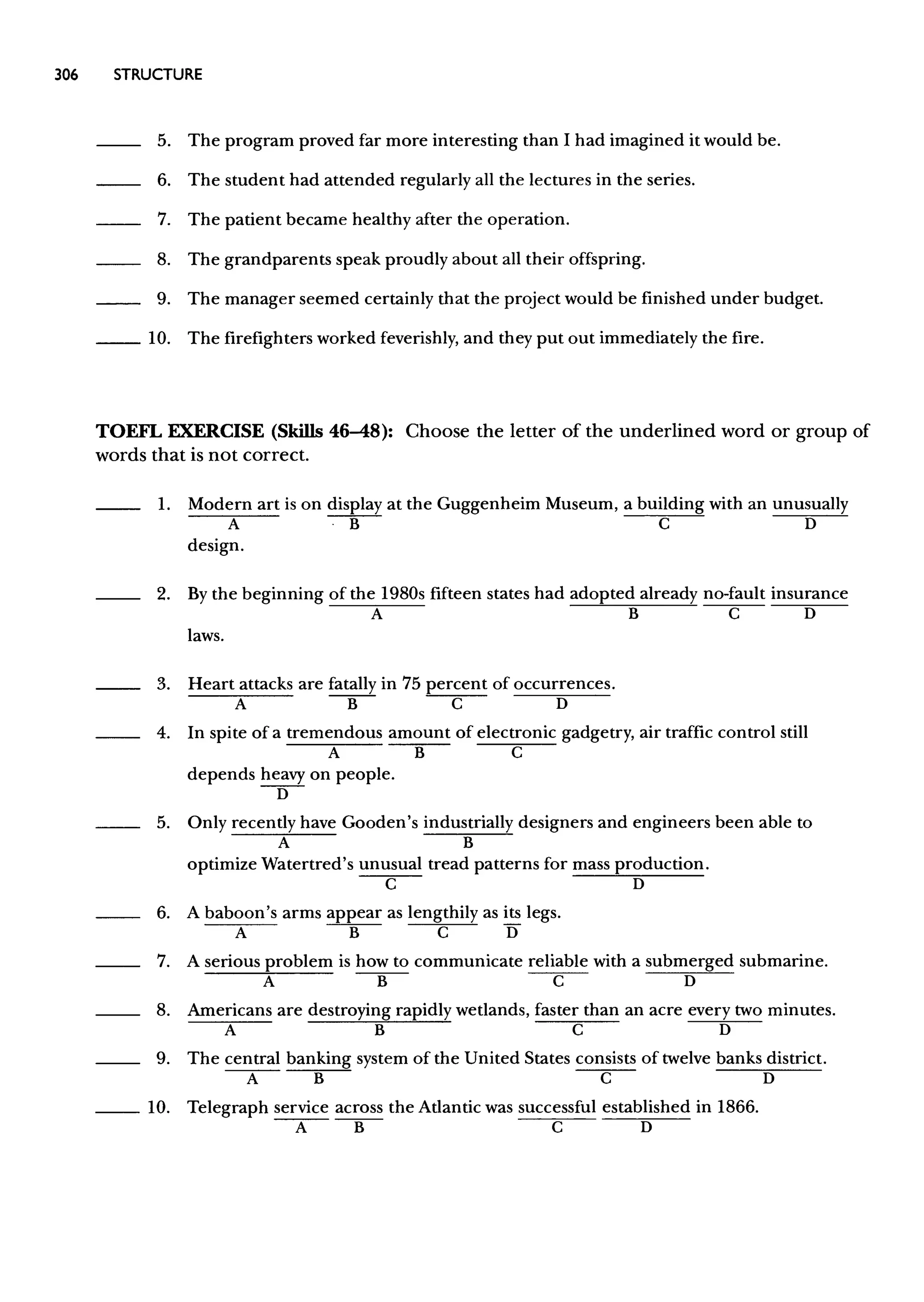 Materi Structure & Written Expression TOEFL & Key Answer (Deborah_Phillips_Longman Complete Course for the TOEFL Test Preparation)