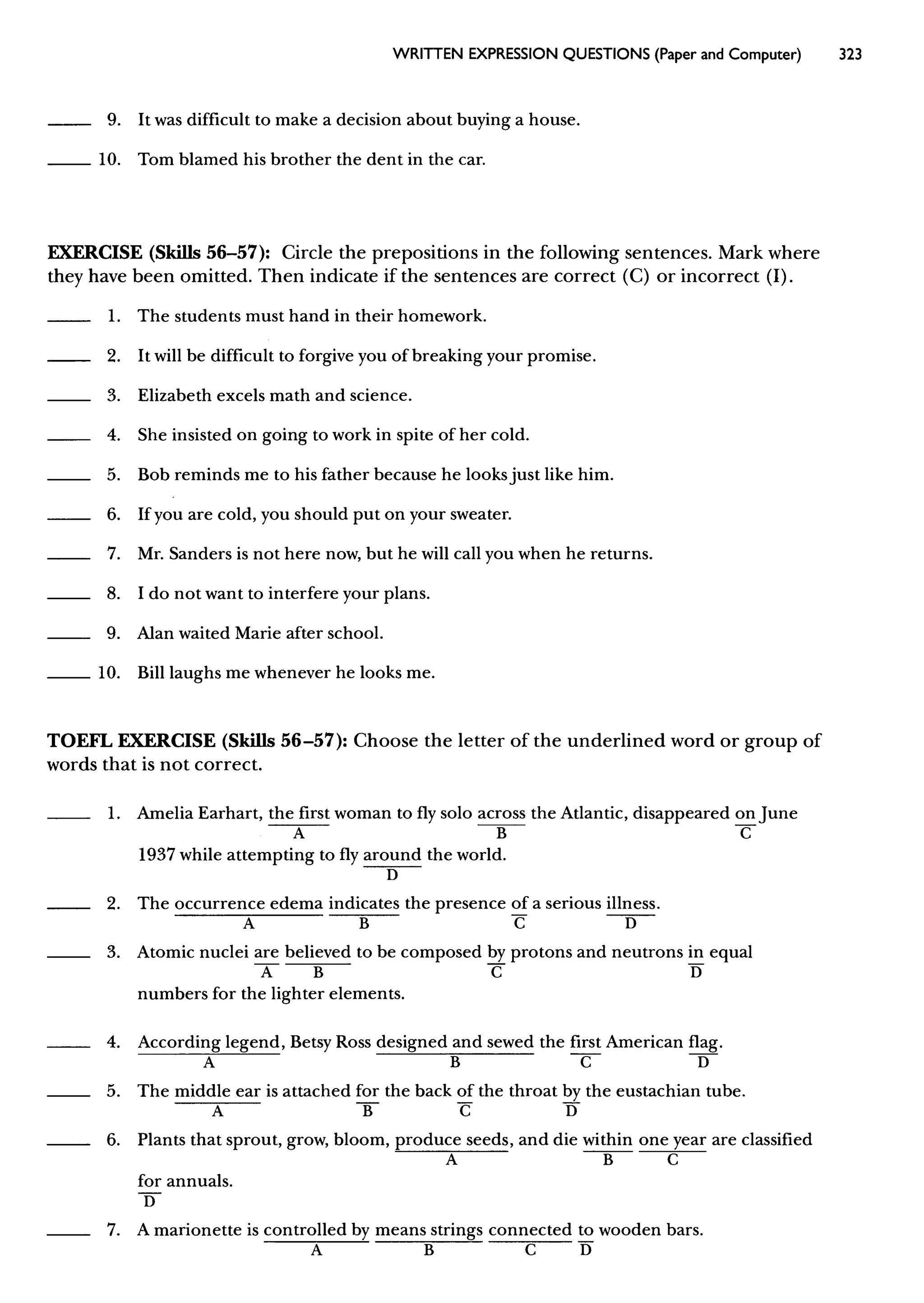 Materi Structure & Written Expression TOEFL & Key Answer (Deborah_Phillips_Longman Complete Course for the TOEFL Test Preparation)