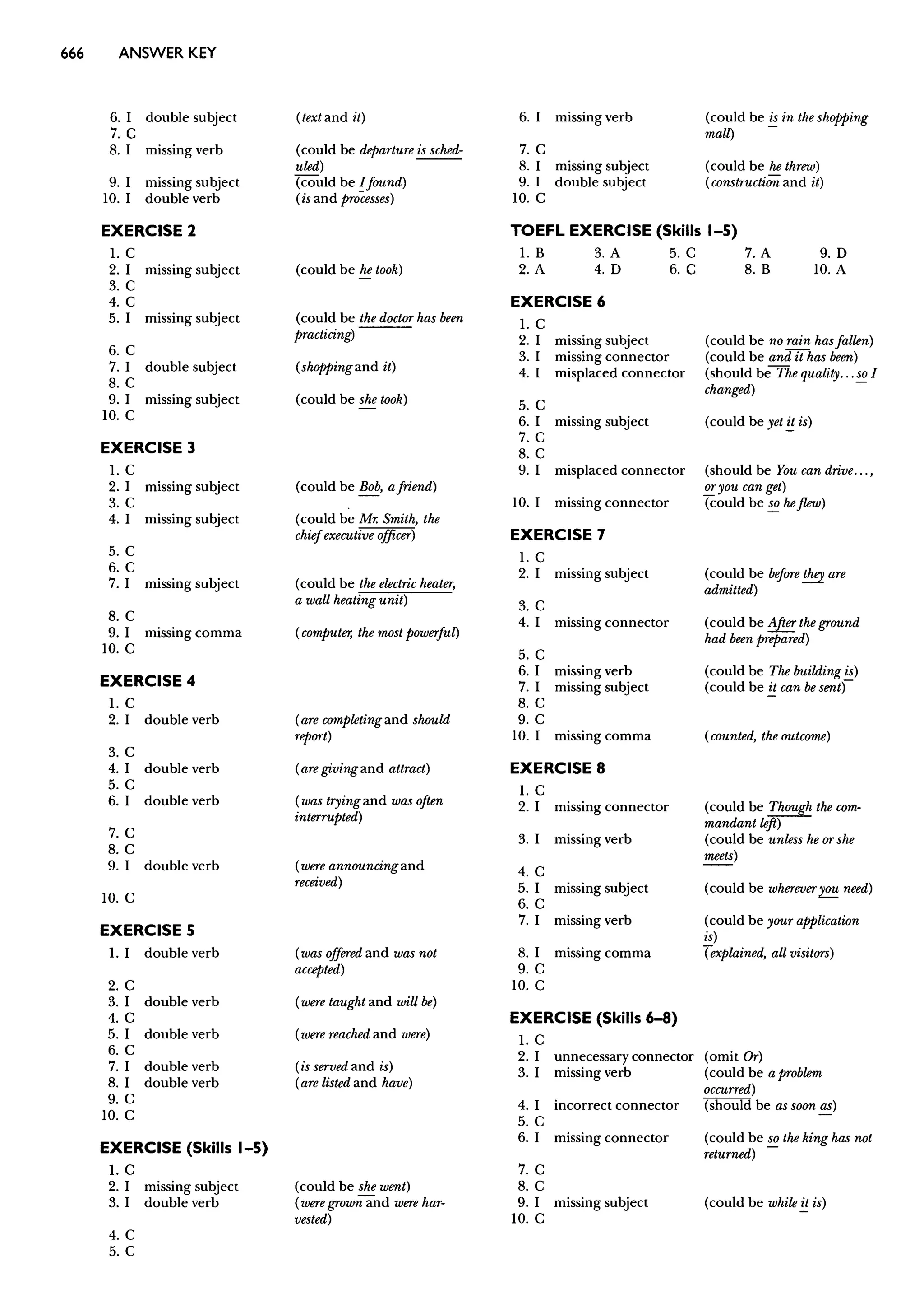 Materi Structure & Written Expression TOEFL & Key Answer (Deborah_Phillips_Longman Complete Course for the TOEFL Test Preparation)