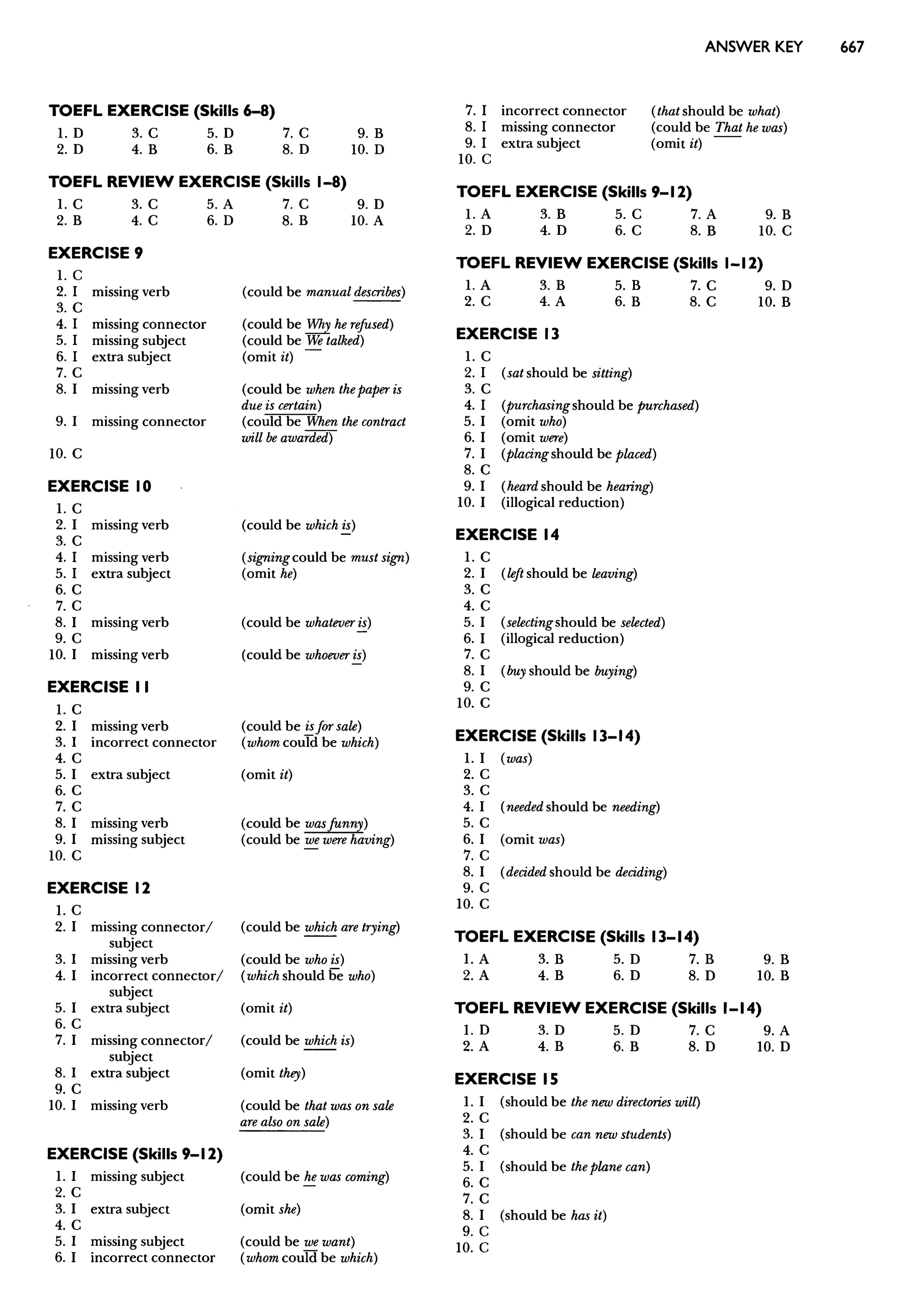 Materi Structure & Written Expression TOEFL & Key Answer (Deborah_Phillips_Longman Complete Course for the TOEFL Test Preparation)