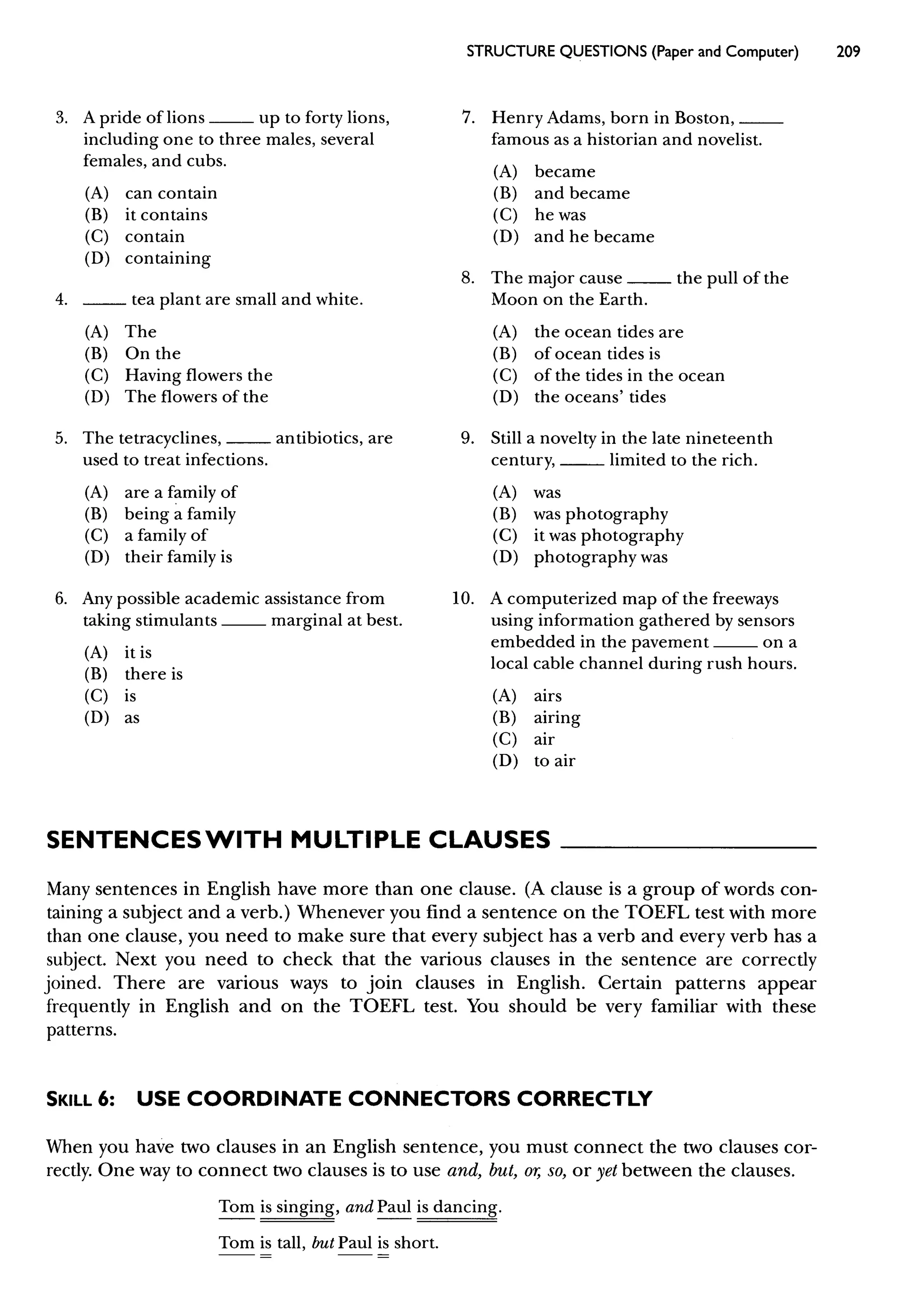 Materi Structure & Written Expression TOEFL & Key Answer (Deborah_Phillips_Longman Complete Course for the TOEFL Test Preparation)