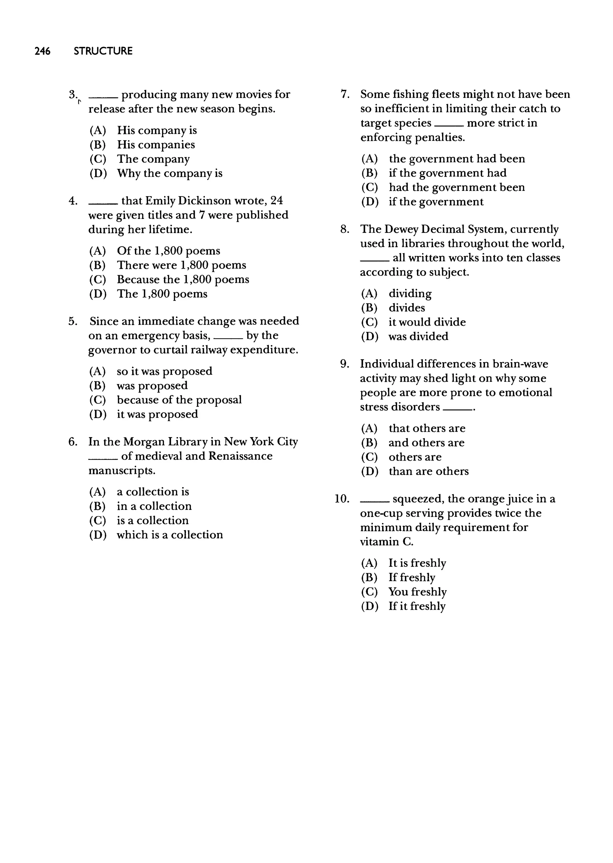 Materi Structure & Written Expression TOEFL & Key Answer (Deborah_Phillips_Longman Complete Course for the TOEFL Test Preparation)