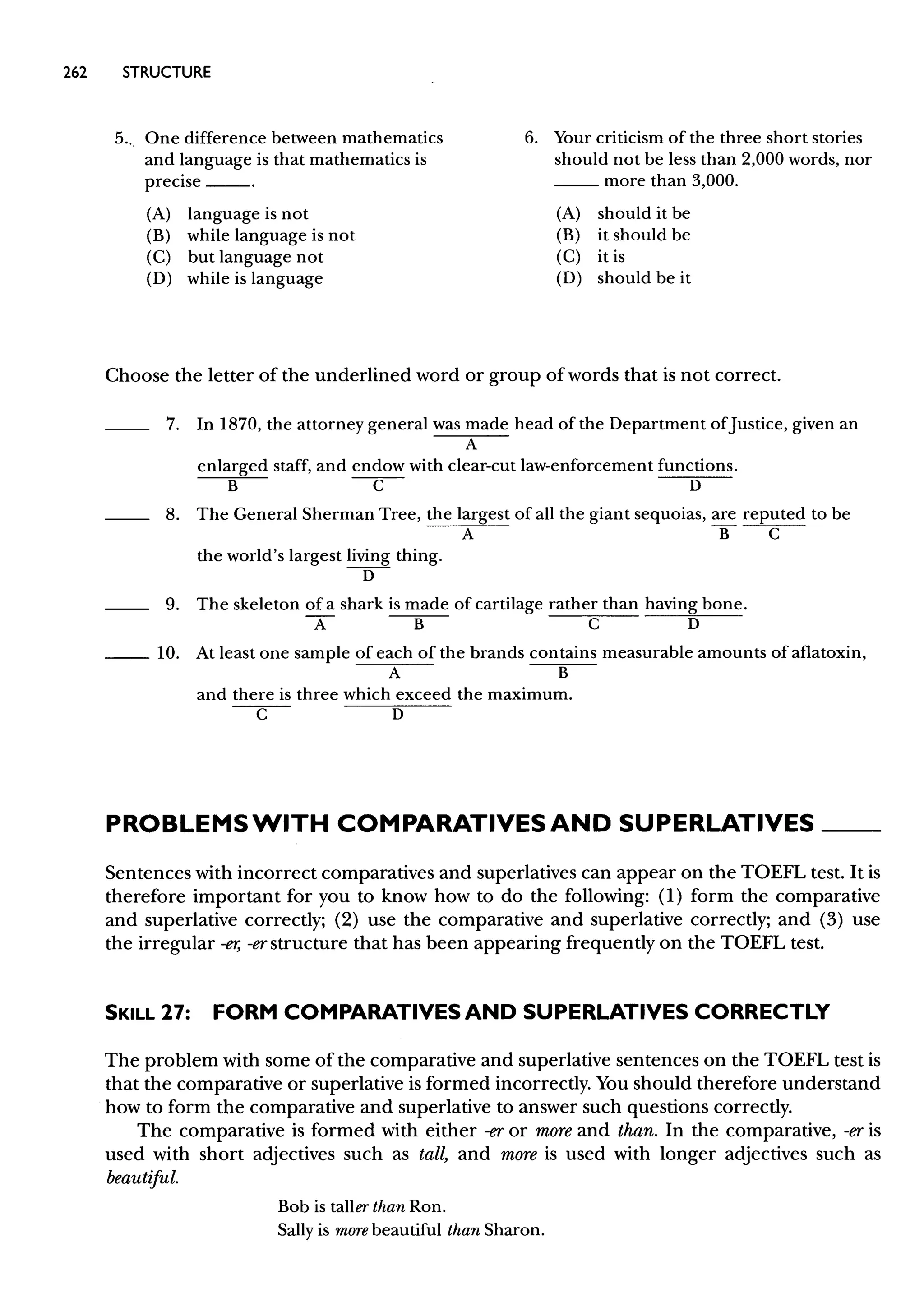 Materi Structure & Written Expression TOEFL & Key Answer (Deborah_Phillips_Longman Complete Course for the TOEFL Test Preparation)