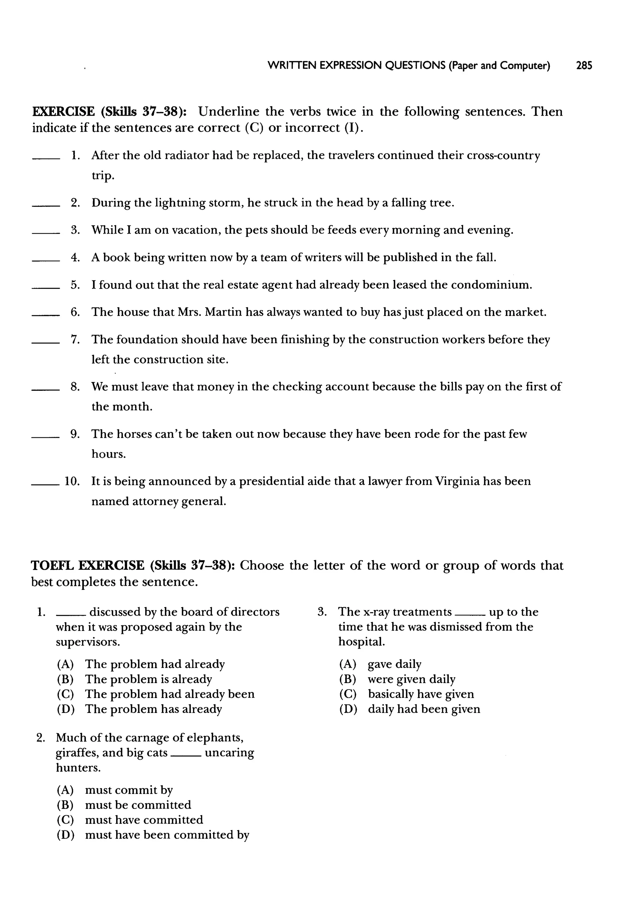 Materi Structure & Written Expression TOEFL & Key Answer (Deborah_Phillips_Longman Complete Course for the TOEFL Test Preparation)