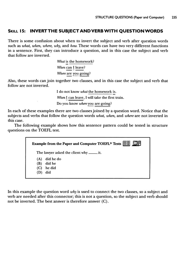 Materi Structure Written Expression TOEFL Key Answer Deborah Phillips Longman Complete 