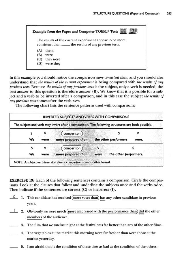 Materi Structure Written Expression TOEFL Key Answer Deborah Phillips Longman Complete 
