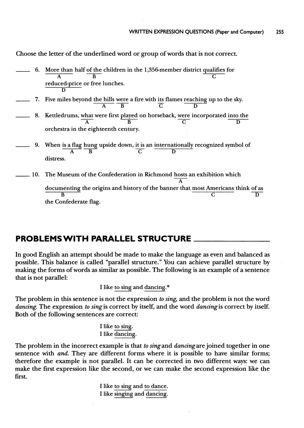 Written Expression Toefl