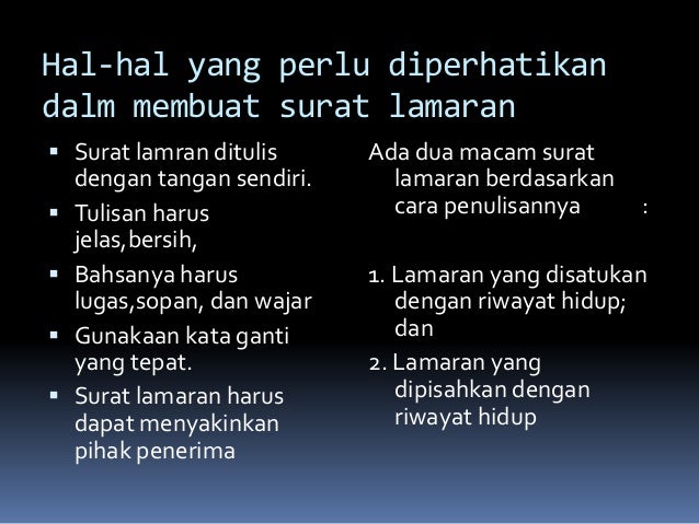 Contoh Surat Lamaran Yang Sopan Dan Santun