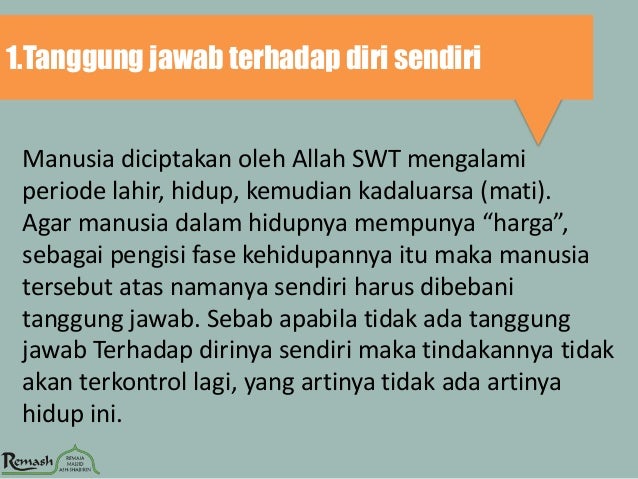 Materi Tanggung Jawab Dalam Islam By Ali Majid Wardana