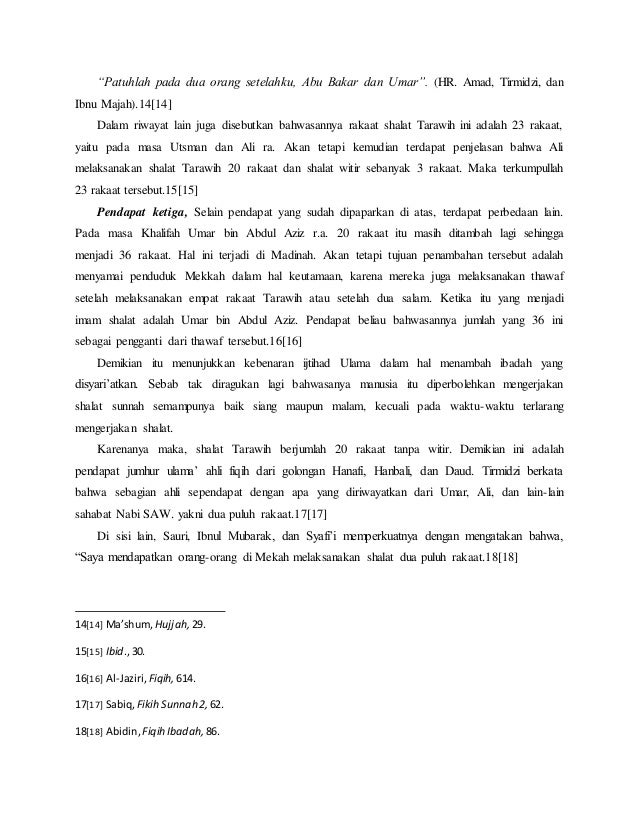 Materi tarawih