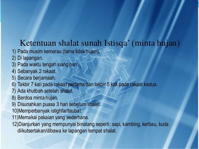 Bagaimana cara melaksanakan shalat sunnah istisqa