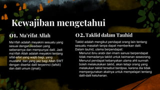 akidah tauhid mengenal dzat nama sifat dan perbuatan Allah dan ...