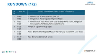 Materi Technical Meeting rapat pemegang saham tahunan | PPTX