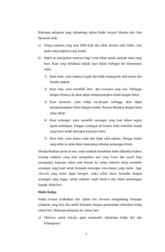 Hadis Semangat Hidup - Nusagates