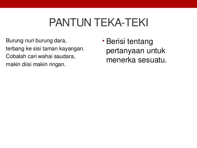 Materi Teks Pantun Bahasa Indonesia Kelas XI [K13]