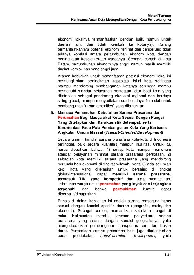 Materi Tentang Kerjasama Antar Kota Metropolitan Dengan 