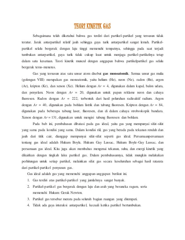 Materi (teori kinetik gas)