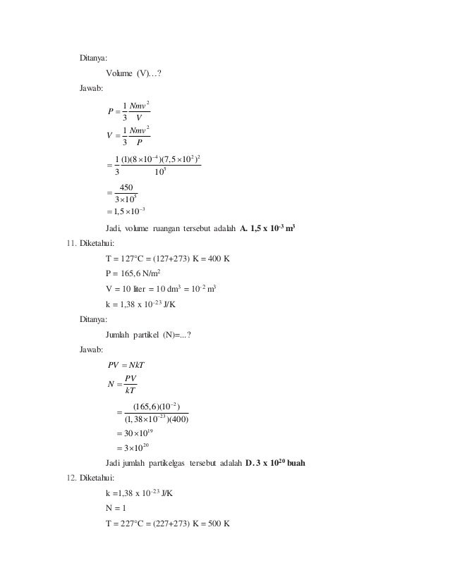Materi (teori kinetik gas)