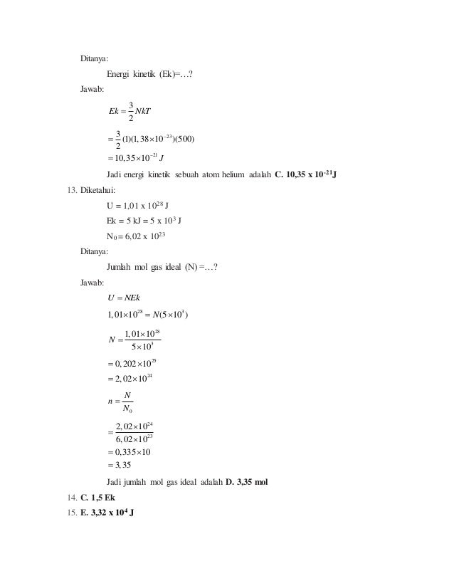Materi (teori kinetik gas)
