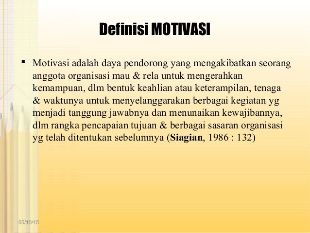 Materi teori motivasi