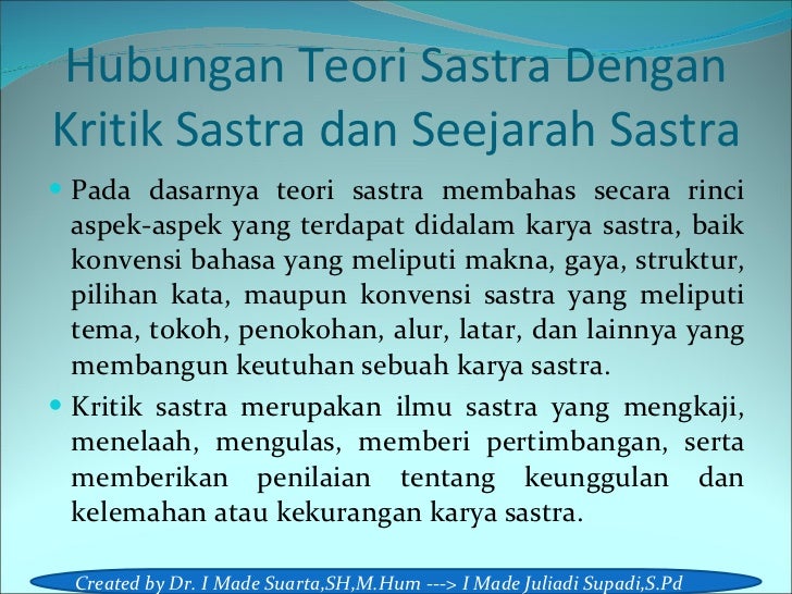 Materi Teori Sastra