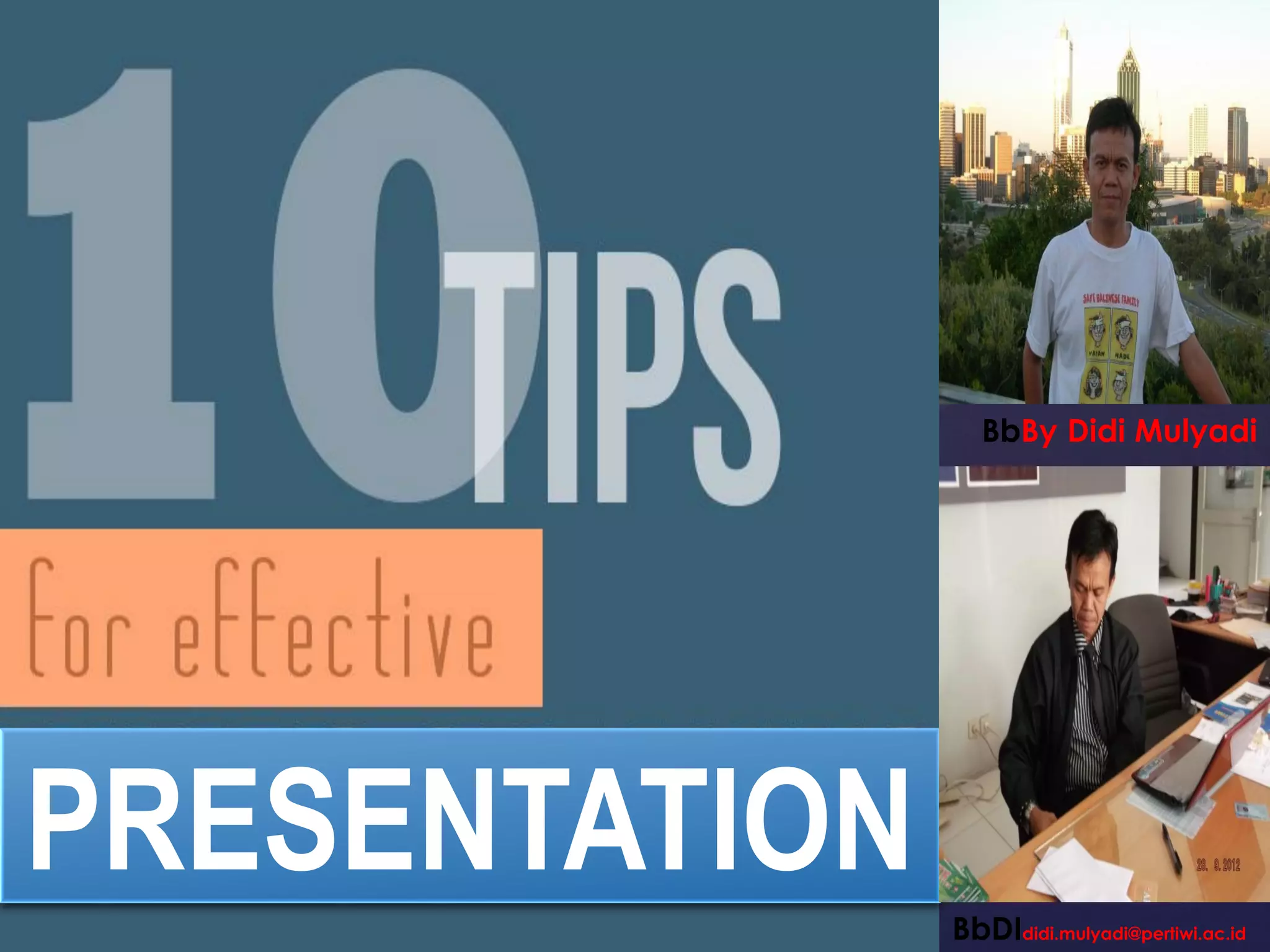 Tips For Effective Presentation PPT