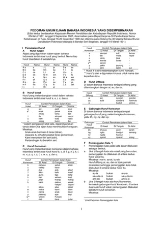 Pedoman Umum Ejaan Bahasa Indonesia Yang Disempurnakan