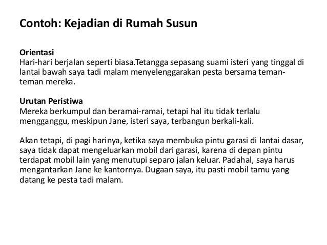 Struktur Teks Eksemplum Tinggal Di Rumah Susun