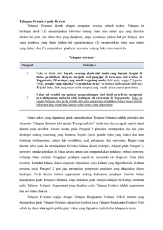 Langkah-langkah Menyusun Teks Review