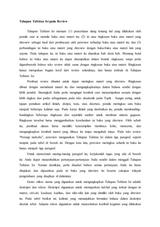Langkah-langkah Menyusun Teks Review