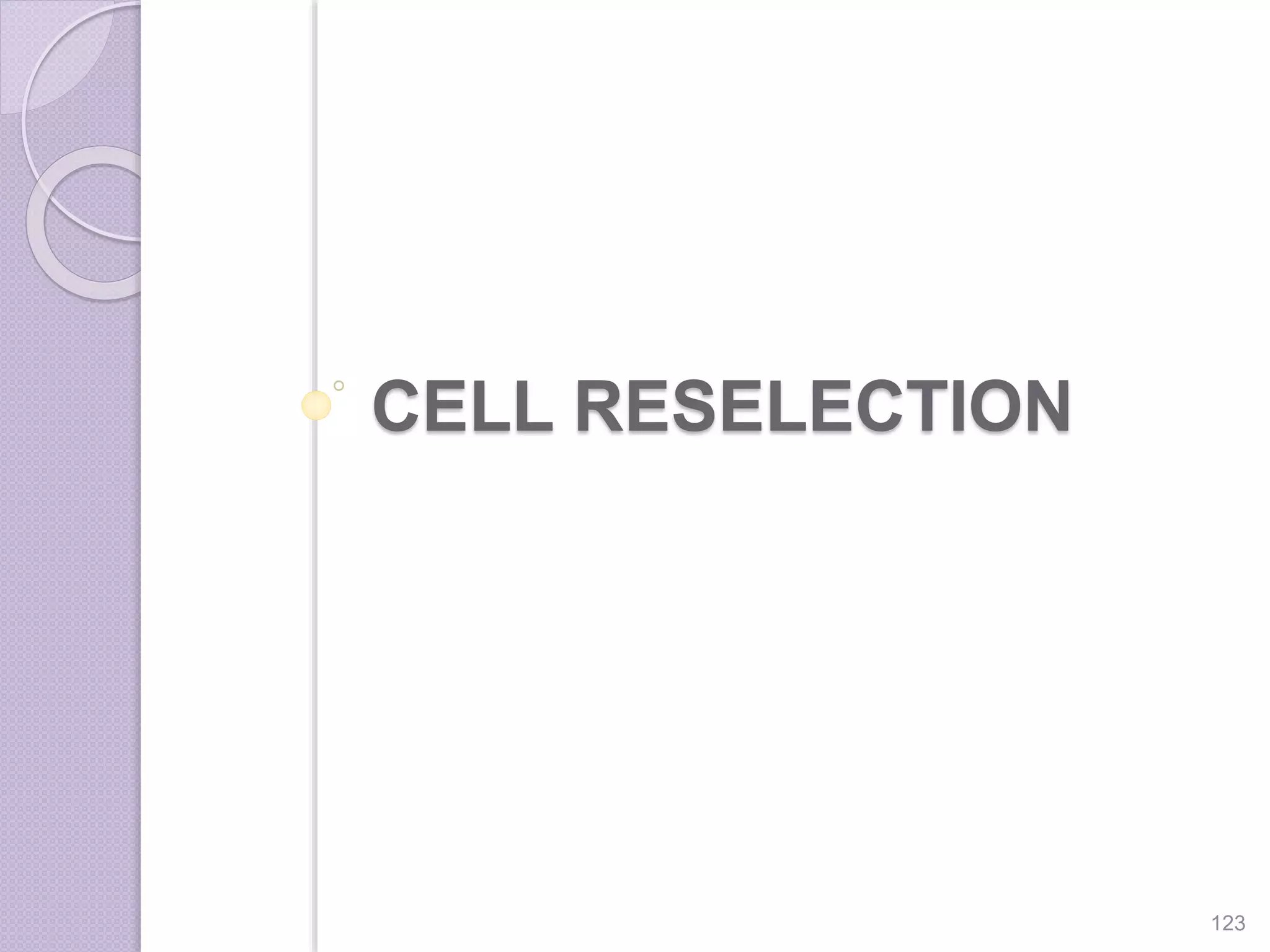 CELL RESELECTION
123
 