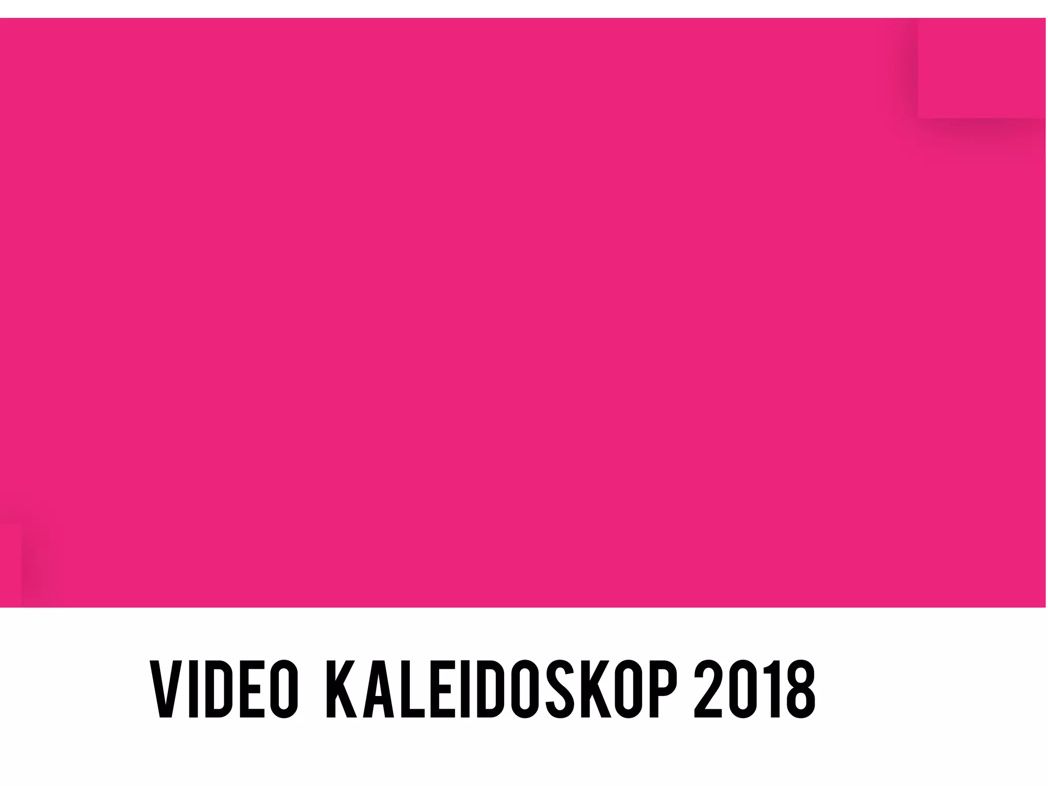 VIDEO KALEIDOSKOP 2018