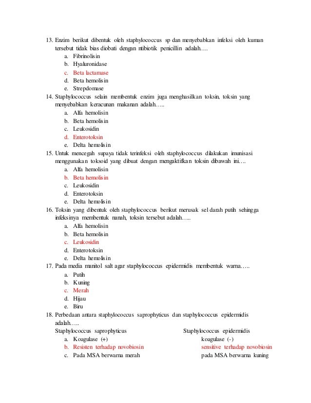 Soal Dan Jawaban Bakteriologi