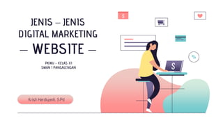 JENIS – JENIS
DIGITAL MARKETING
– WEBSITE –
Kristi Herdiyanti, S.Pd
PKWU – KELAS XI
SMAN 1 PANGALENGAN
 