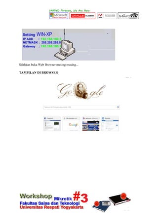 Silahkan buka Web Browser masing-masing...
TAMPILAN DI BROWSER
 