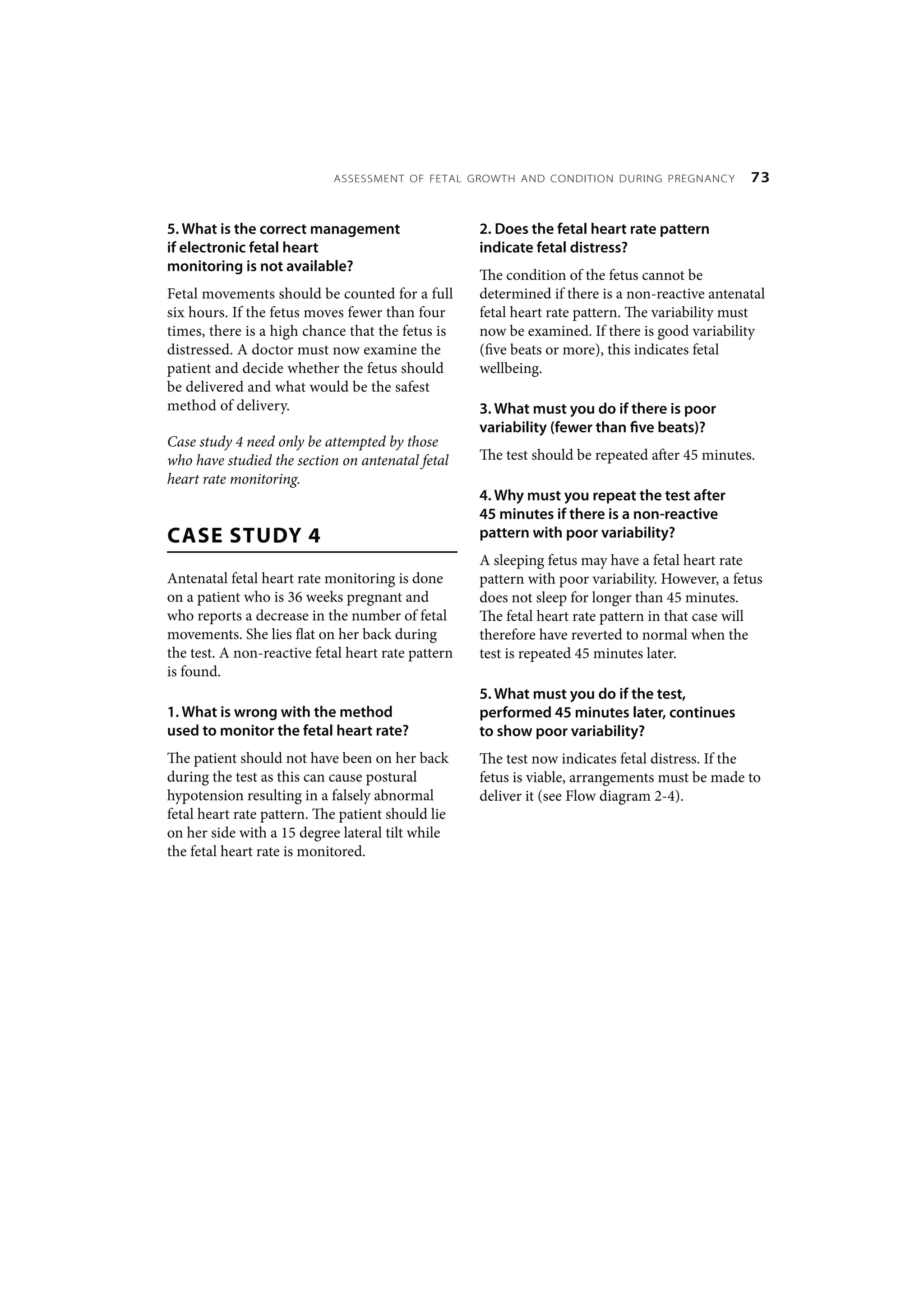 Maternal Care: Assessment of fetal growth and condition during ...