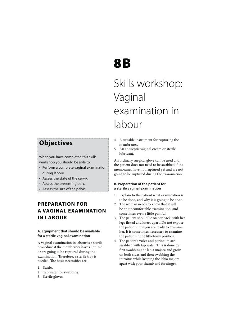 Maternal Care Skills Workshop Vaginal Examination In Labour