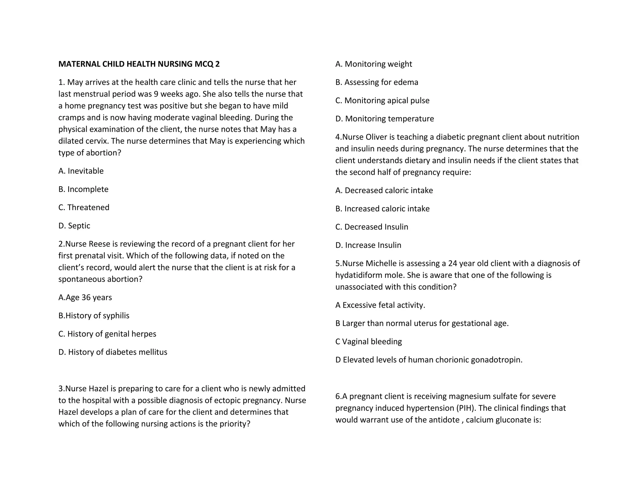 maternal child health nursing MCQ 2.docx