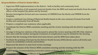 Maternal death review -surveillance and indicator analysis | PPTX