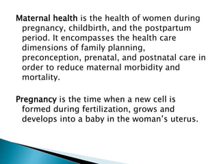 Maternal Health | PPTX