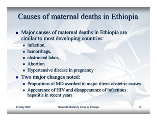 Maternal mortality in ethiopia | PDF