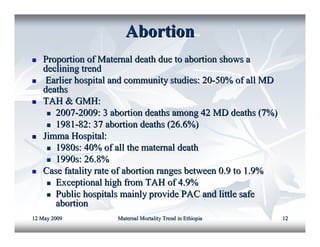 Maternal mortality in ethiopia | PDF