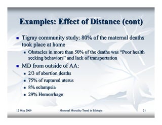 Maternal mortality in ethiopia | PDF