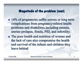 Maternal mortality in ethiopia | PDF