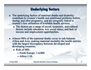 Maternal mortality in ethiopia | PDF