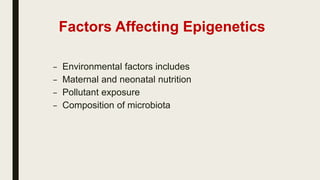 Maternal Nutrition and Epigenetics | PDF