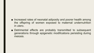 Maternal Nutrition and Epigenetics | PDF