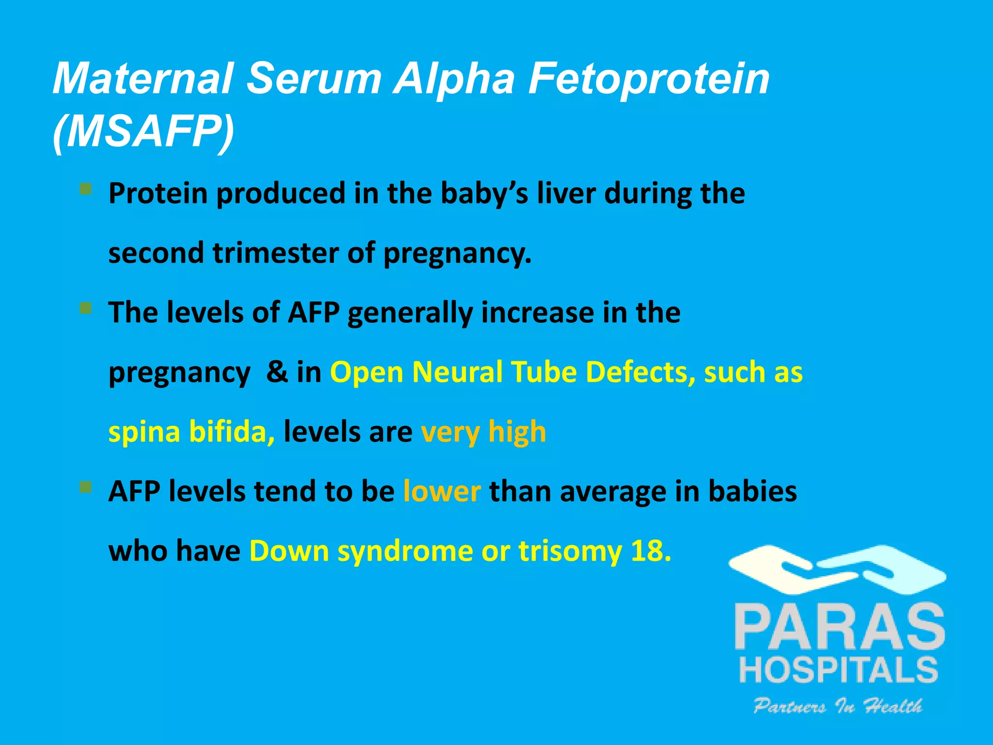 Maternal screening in Pregnancy (Double & quadruple marker) | PPTX
