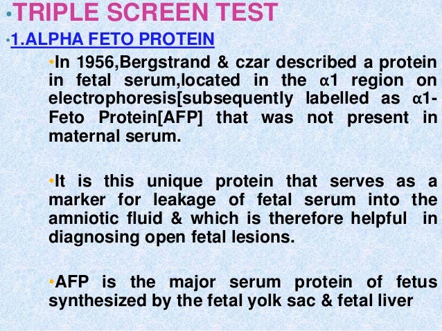 blood drawn test Maternal serum screening