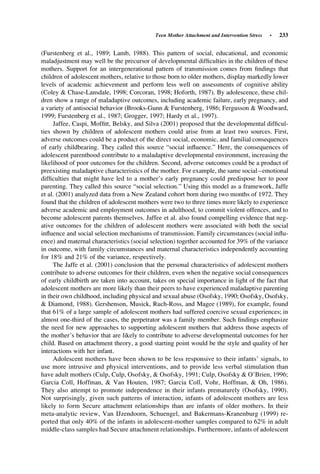 Maternal unresolved attachment status impedes the effectiveness of ...